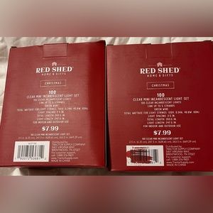 2 boxes of Red Shed Christmas Lights